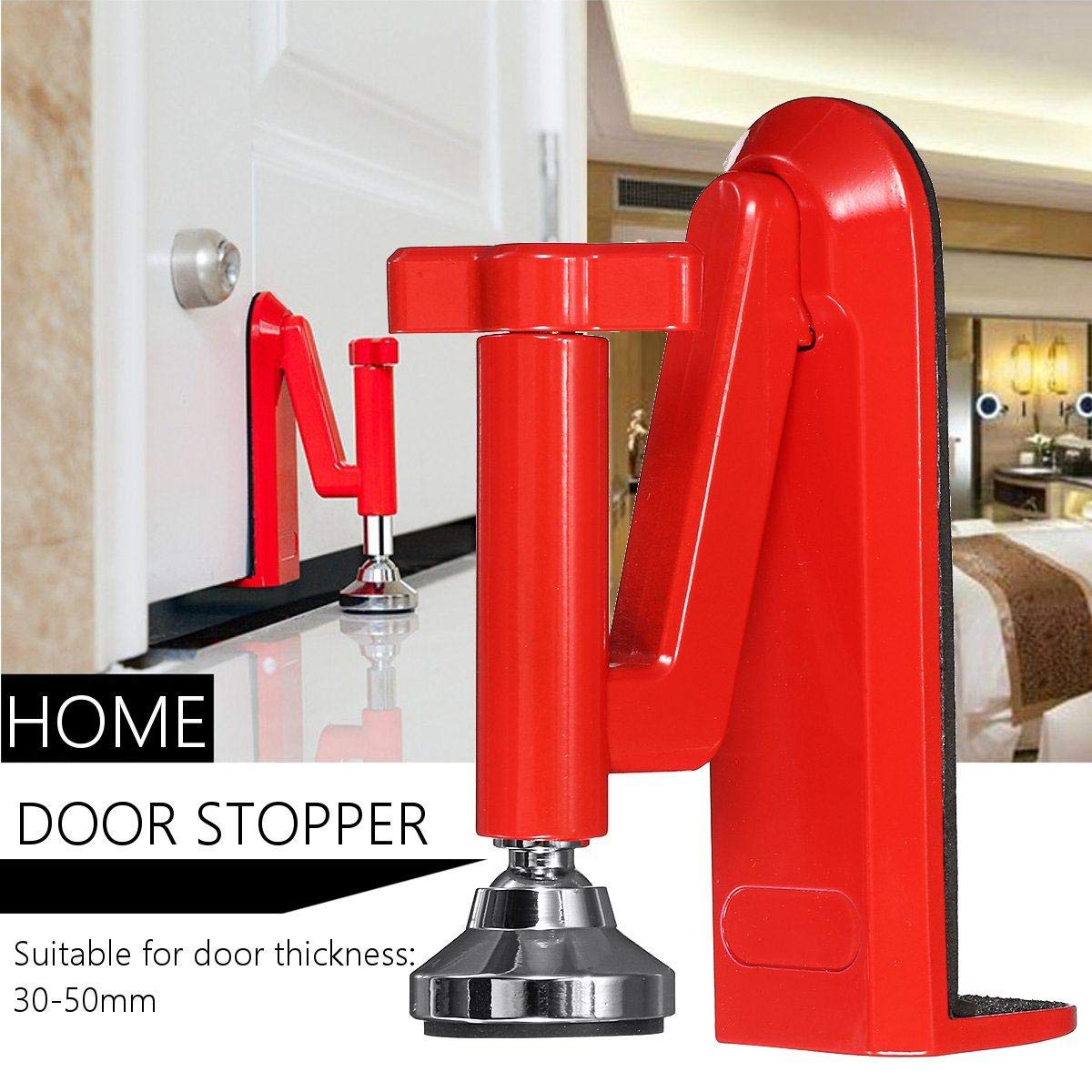 Alarm Door Stopper- Portable Door Lock for Travel Anti Theft Door Blocker