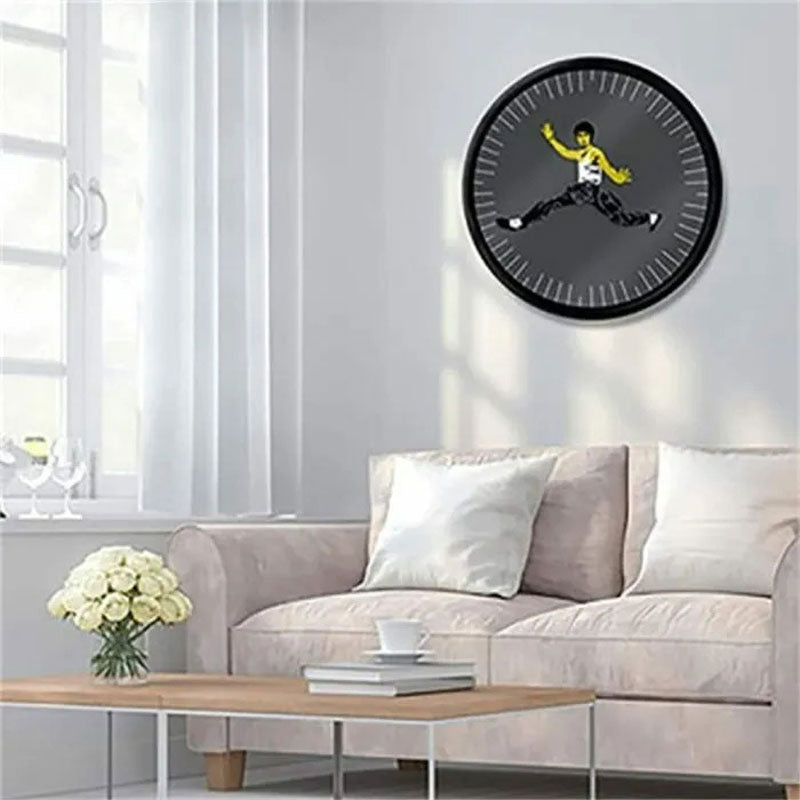 Bruce Lee Kung Fu Wall Clock