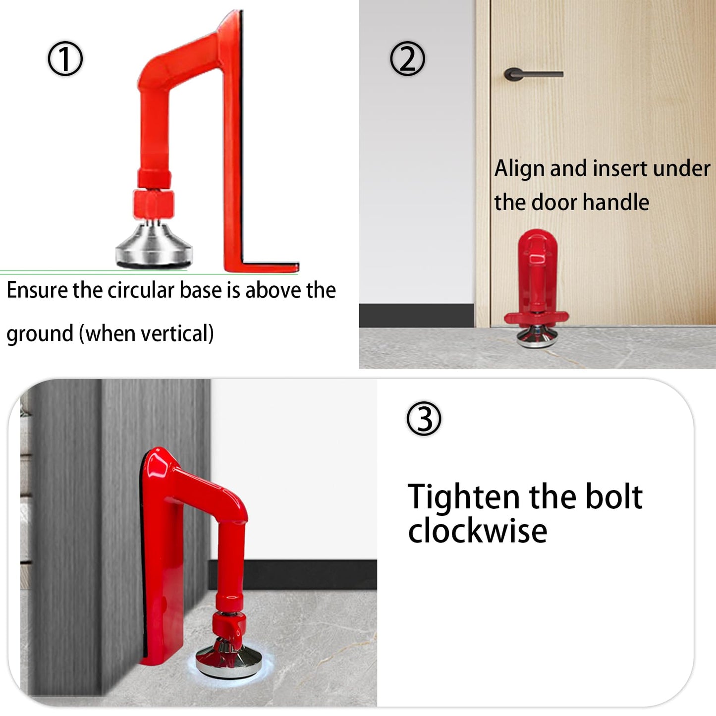 Alarm Door Stopper- Portable Door Lock for Travel Anti Theft Door Blocker