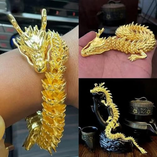 Handmade Gold Dragon with Movable Joints